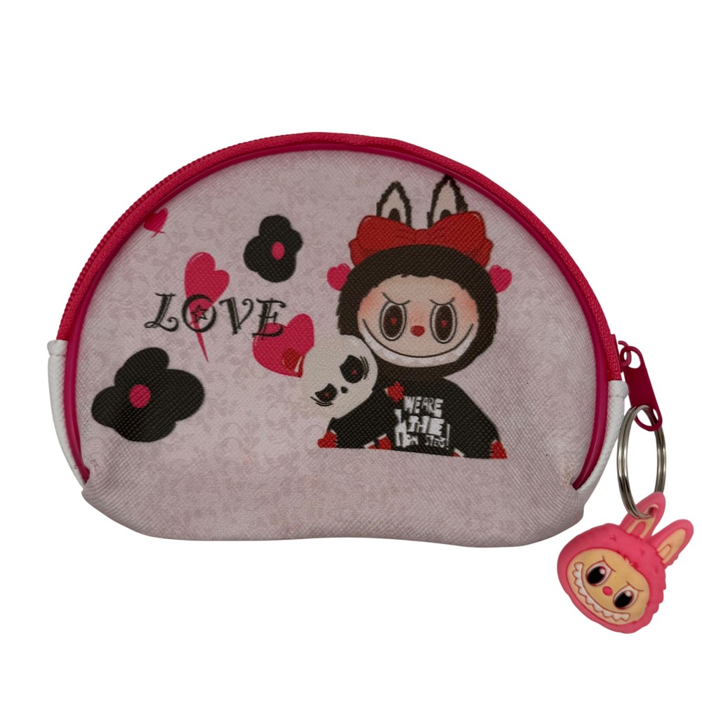 Cute Cartoon Coin Purse Kawaii Pink Bunny Keychain Pouch Small‎ Wallet